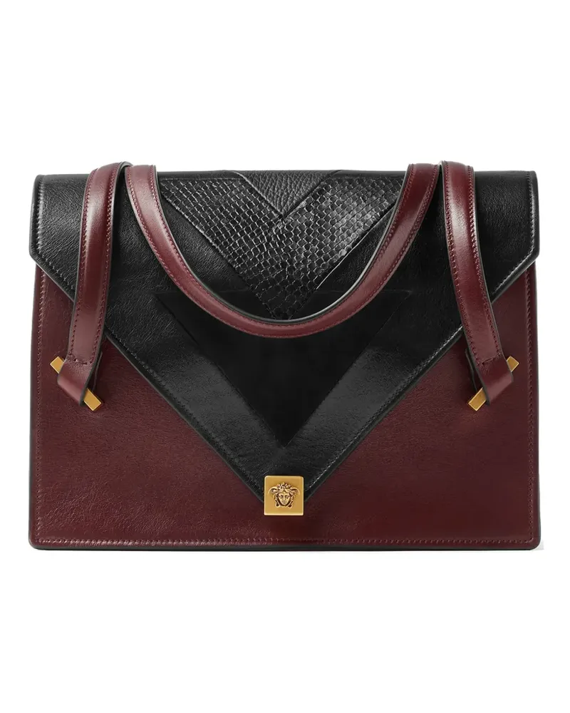 Versace Schultertasche Severine aus Leder mit Python-Effekt - Braun Braun