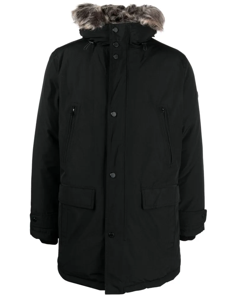 Michael Kors Parka mit Faux Fur - Schwarz Schwarz