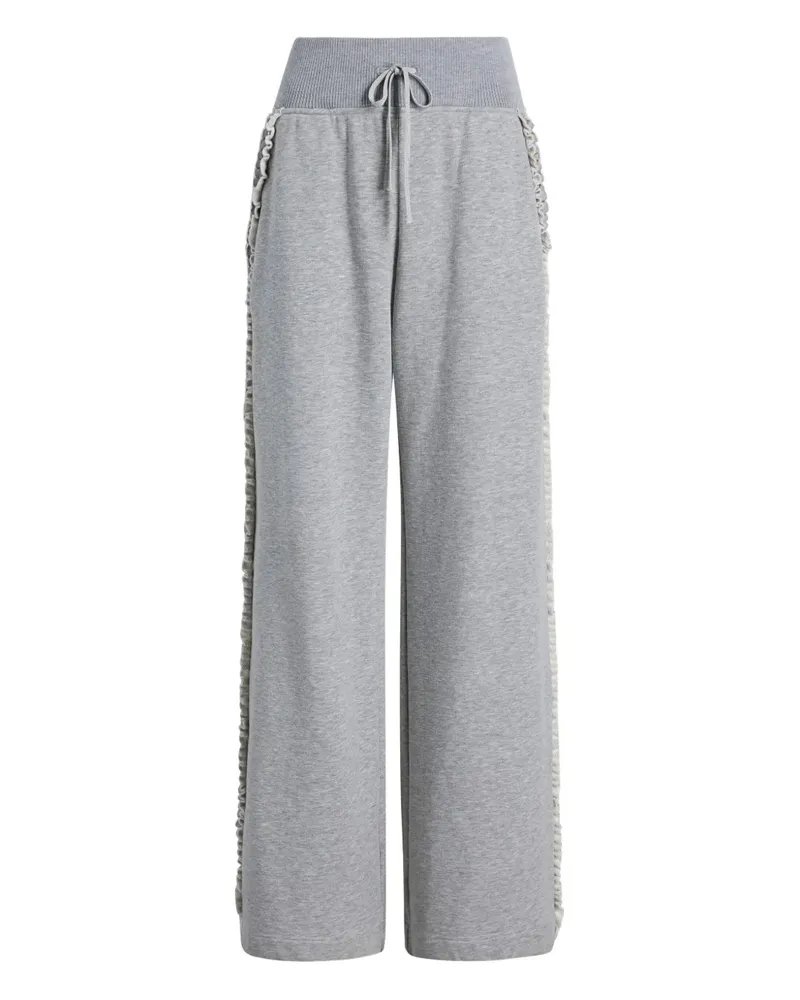 Cinq à Sept Maddie ruffle rhinestone track pants - Grau Grau