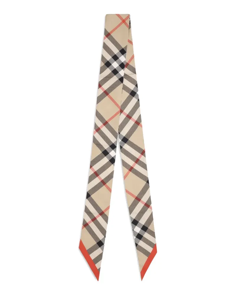 Burberry Seidenschal mit Karomuster - Nude Nude