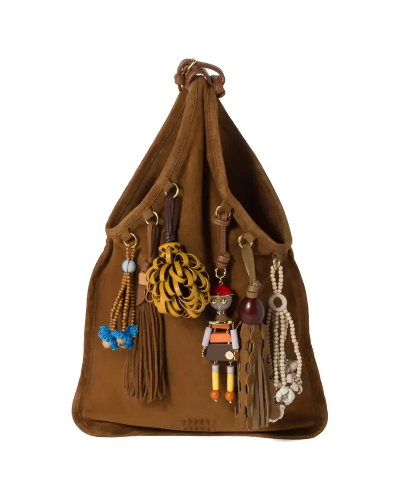 Miu Miu Trick Tote Bag aus Wildleder - Braun Braun