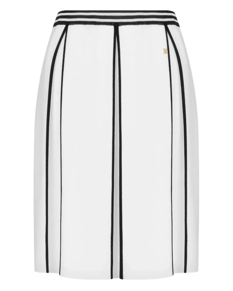 Moschino Gestreifter Rock - Weiß Weiß