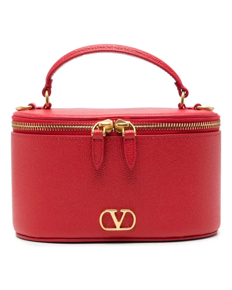 Valentino Garavani VLogo Signature mini calfskin tote bag - Rot Rot