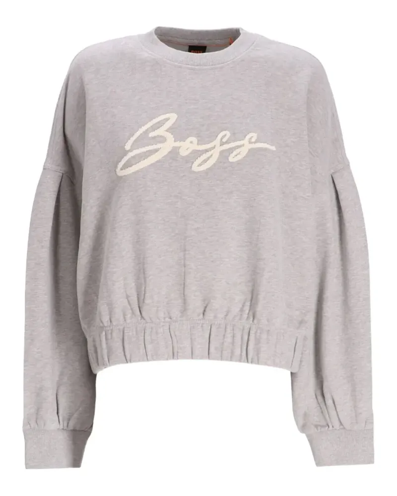 HUGO BOSS Sweatshirt mit gerafften Ärmeln - Grau Grau