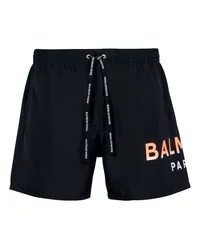 Balmain Badeshorts mit Kordelzug Schwarz