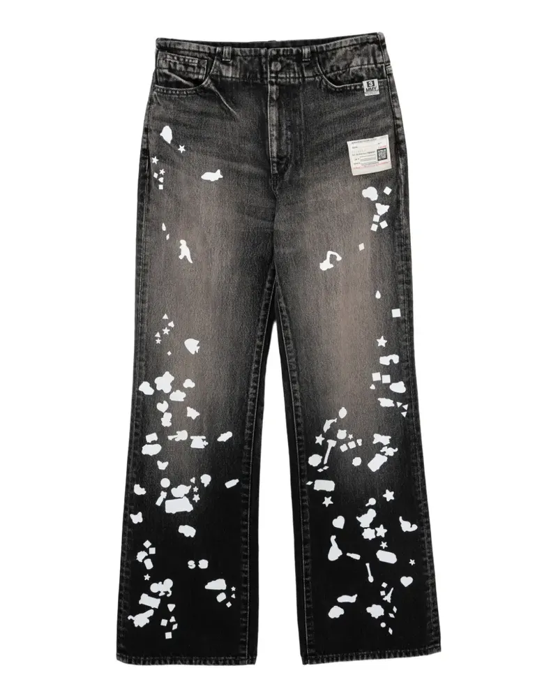 MIHARAYASUHIRO Jeans im Layering-Look - Schwarz Schwarz