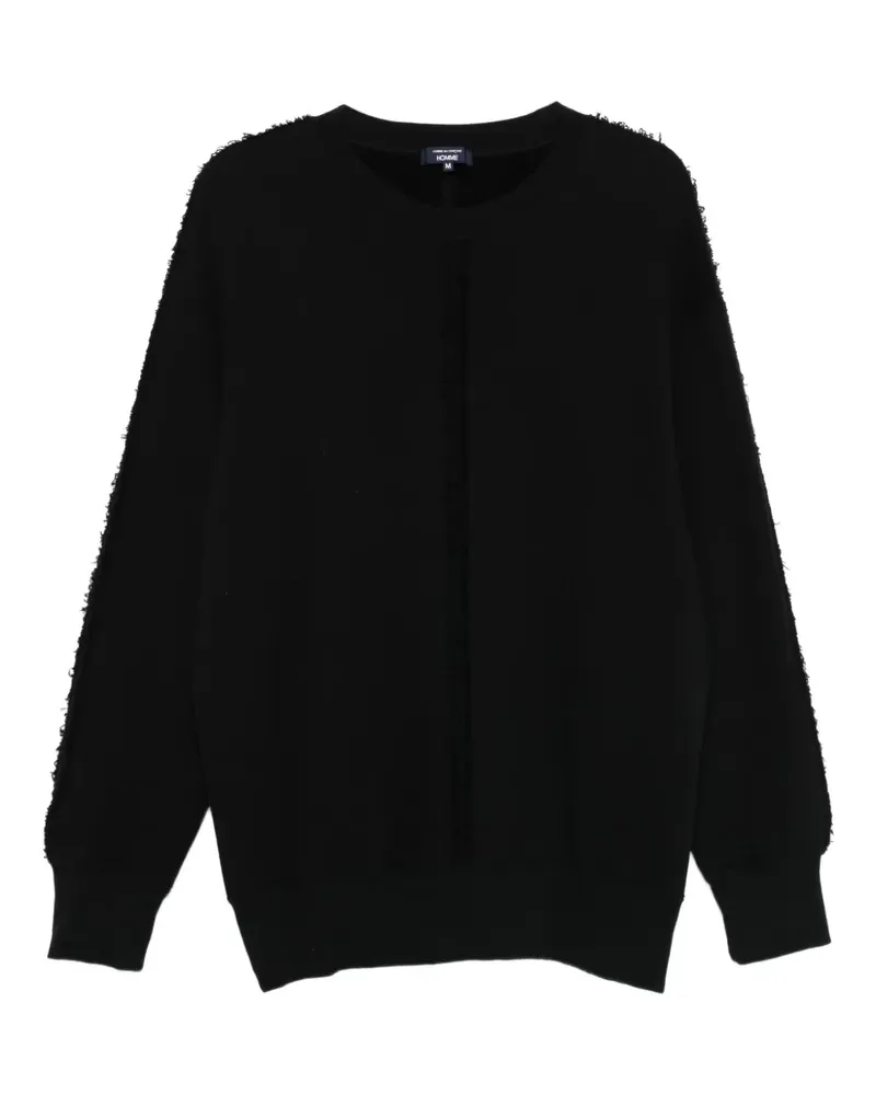 Comme des Garçons Sweatshirt mit ausgefransten Kanten - Schwarz Schwarz