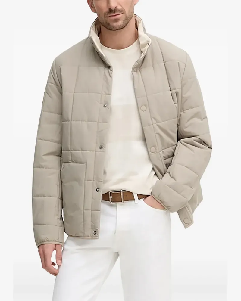 Barbour Gesteppte Shoreman Jacke mit Druckknöpfen - Nude Nude