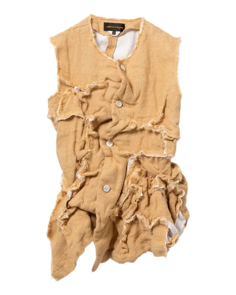 Comme des Garçons Gerüschte Jacke mit ausgefransten Kanten - Nude Nude