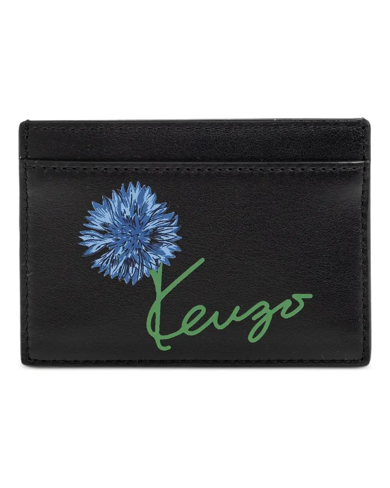 Kenzo Tulip leather cardholder - Schwarz Schwarz
