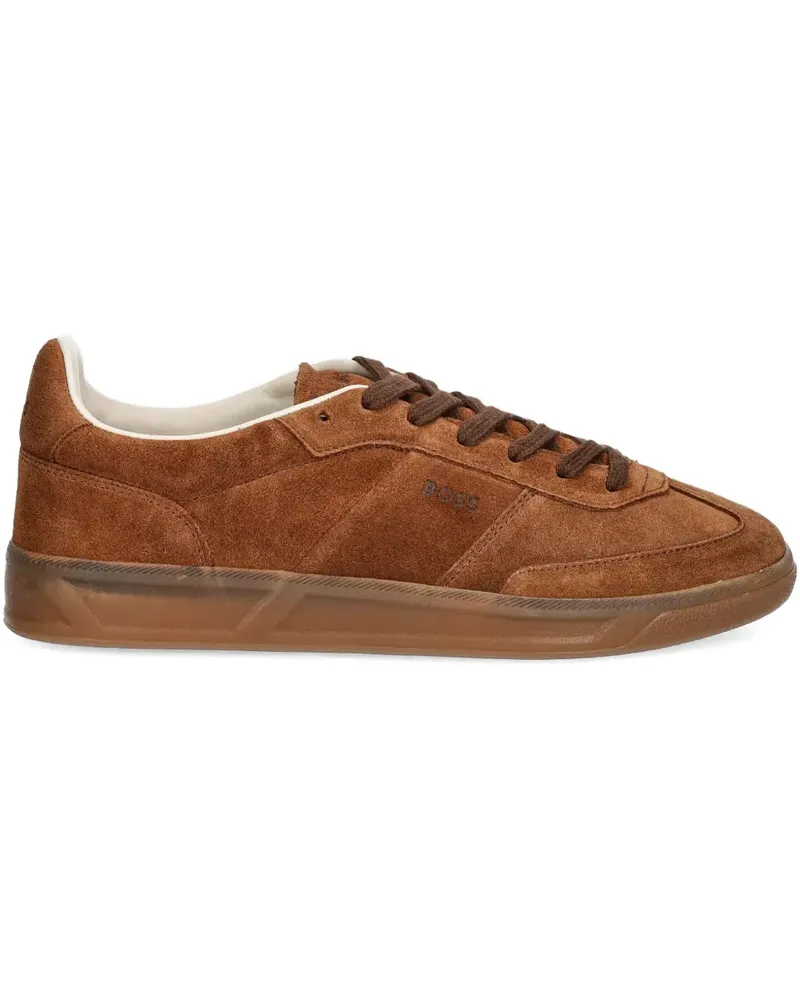 HUGO BOSS Sneakers aus Wildleder mit Logo-Detail - Braun Braun
