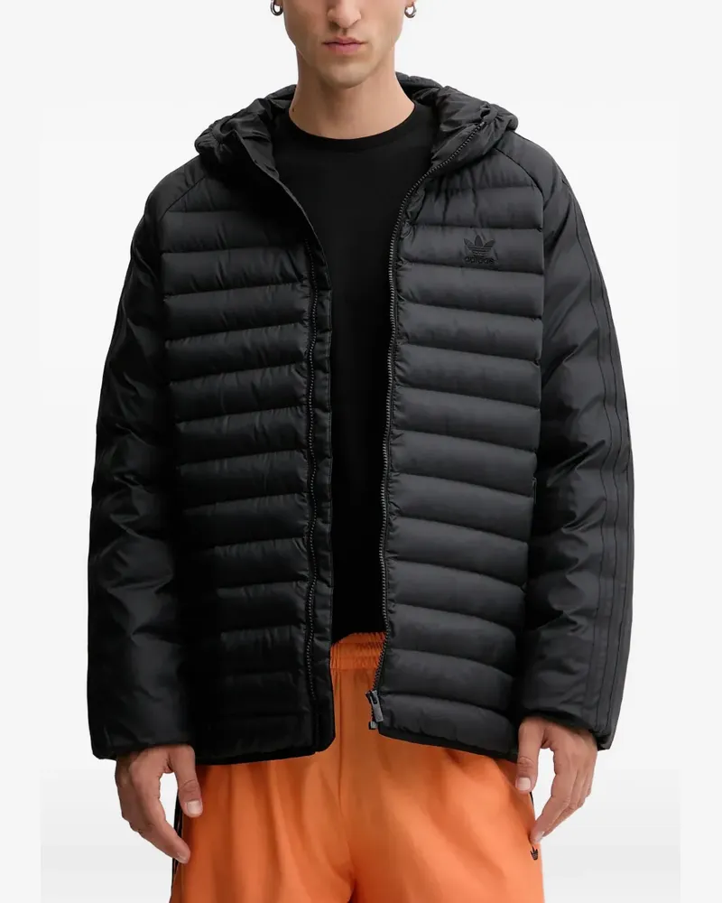 adidas logo hooded jacket - Schwarz Schwarz