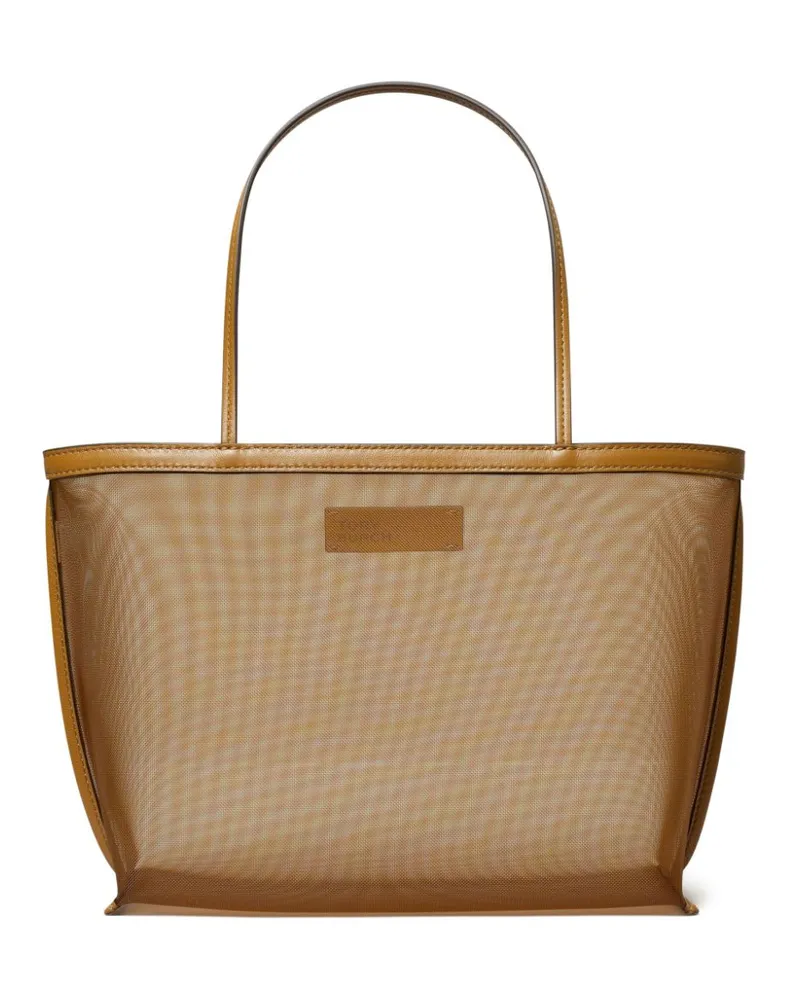 Tory Burch Mesh Handtasche mit Logo-Applikation - Braun Braun