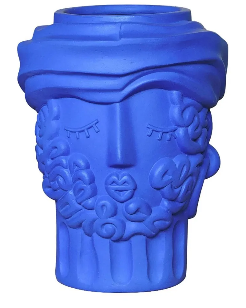 Seletti Magna Graecia Men Terrakottavase (32cm x 22cm) - Blau Blau