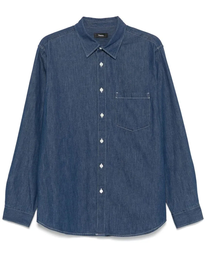 Theory Serge Light 2 Hemd - Blau Blau