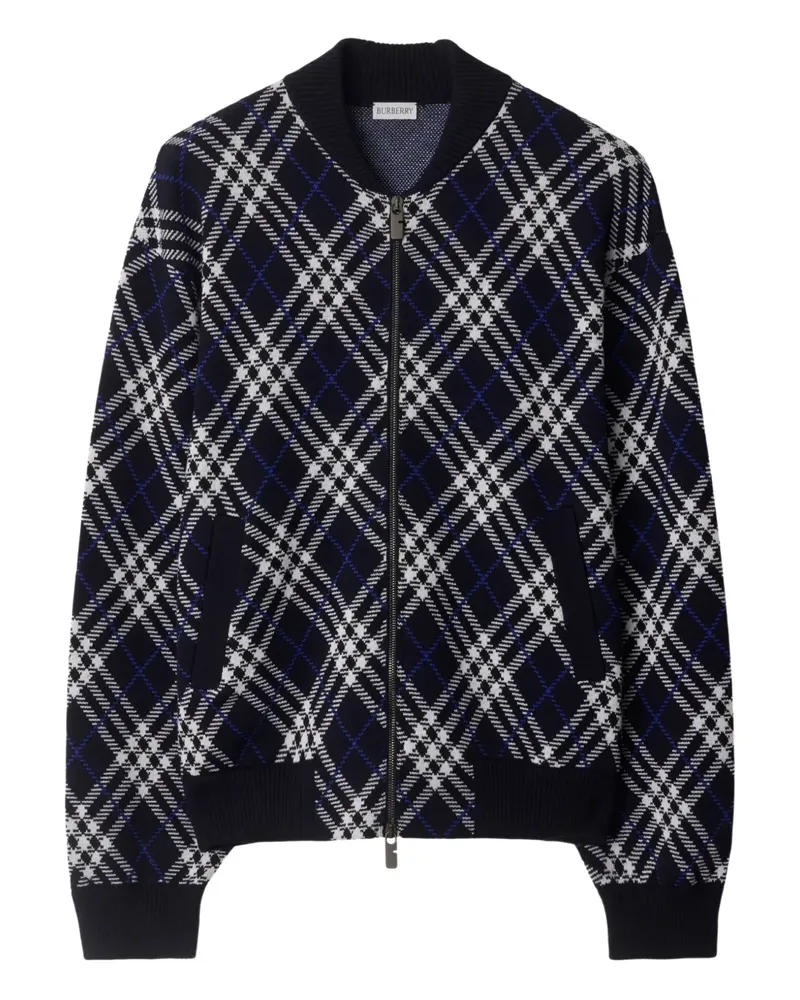 Burberry Karierte Sweatshirtjacke - Blau Blau