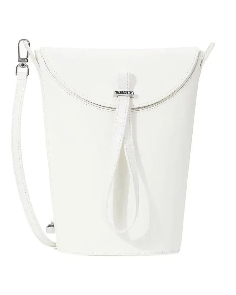 STAUD leather bucket bag top handle - Weiß Weiß