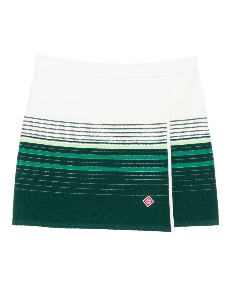 Casablanca Paris striped wrap-front mini skirt - Grün Grün
