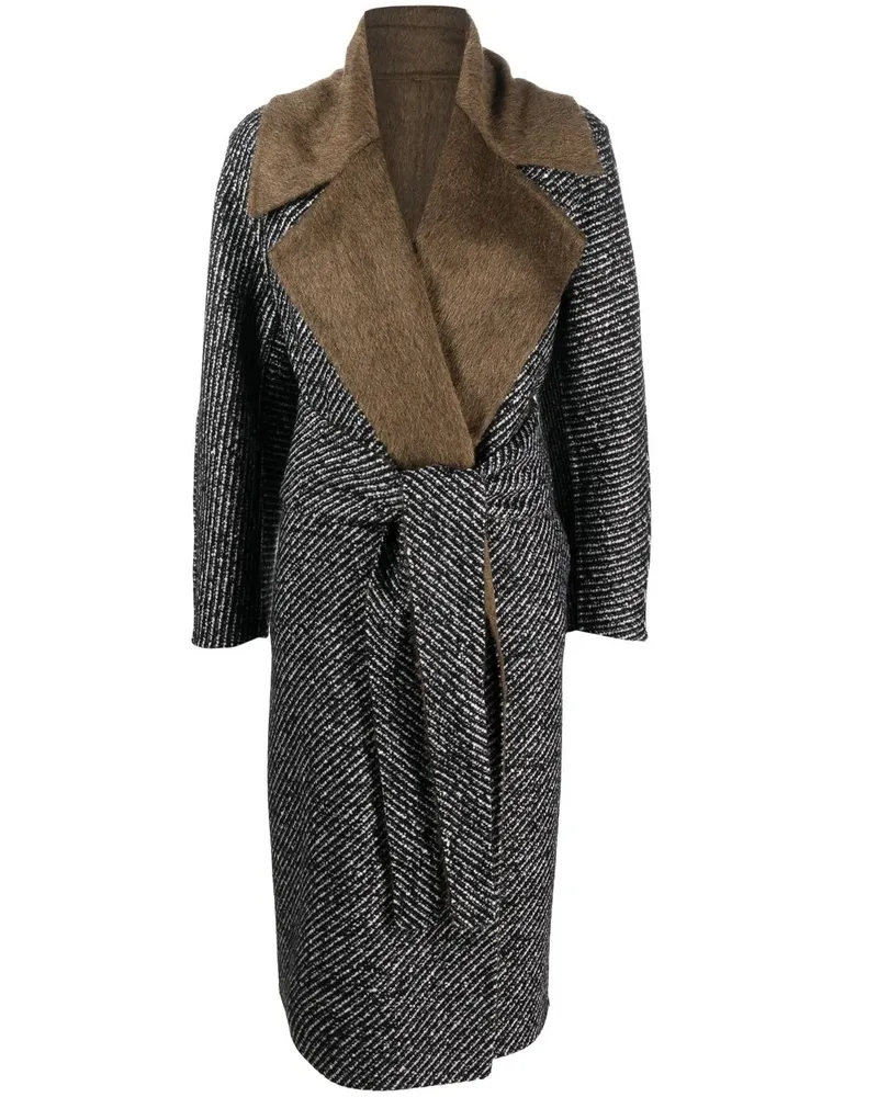 Max Mara Wendbarer Mantel - Schwarz Schwarz