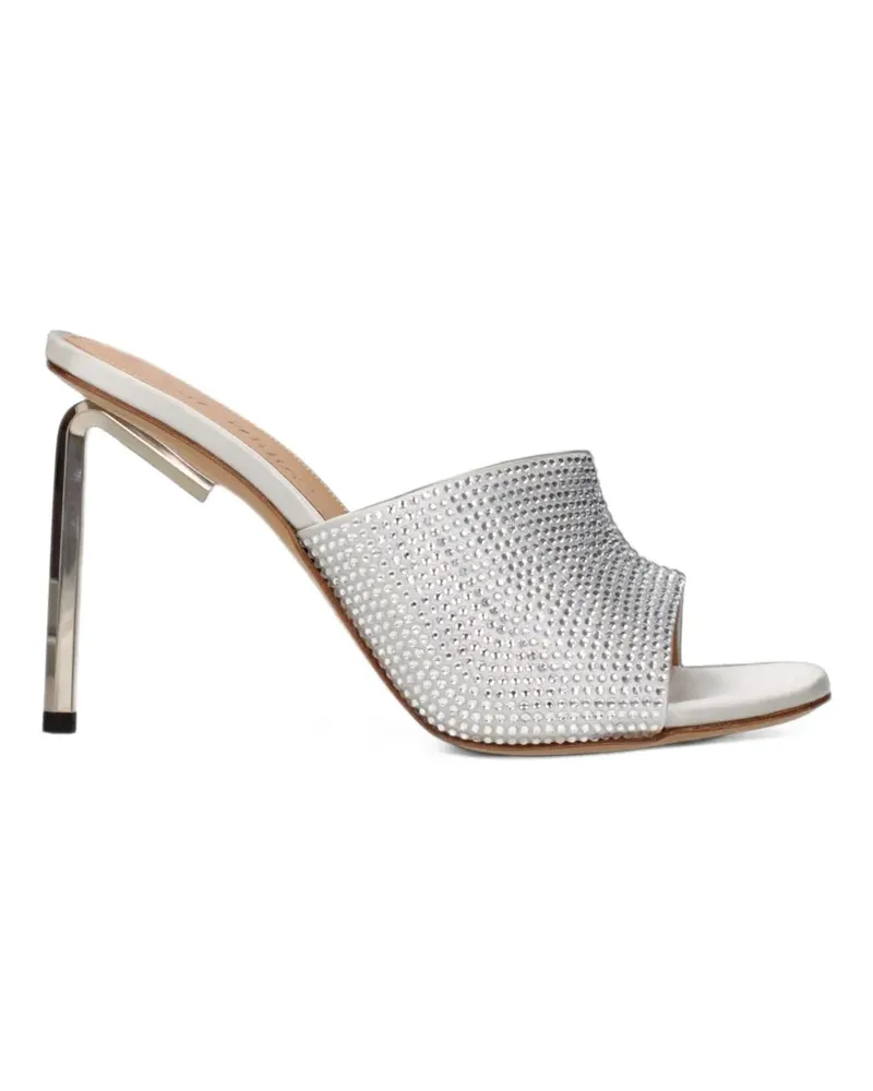 OFF-WHITE Sandalen aus Satin mit Kristallen - Silber Silber
