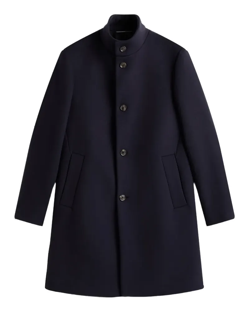 Tommy Hilfiger high-neck button-up coat - Blau Blau