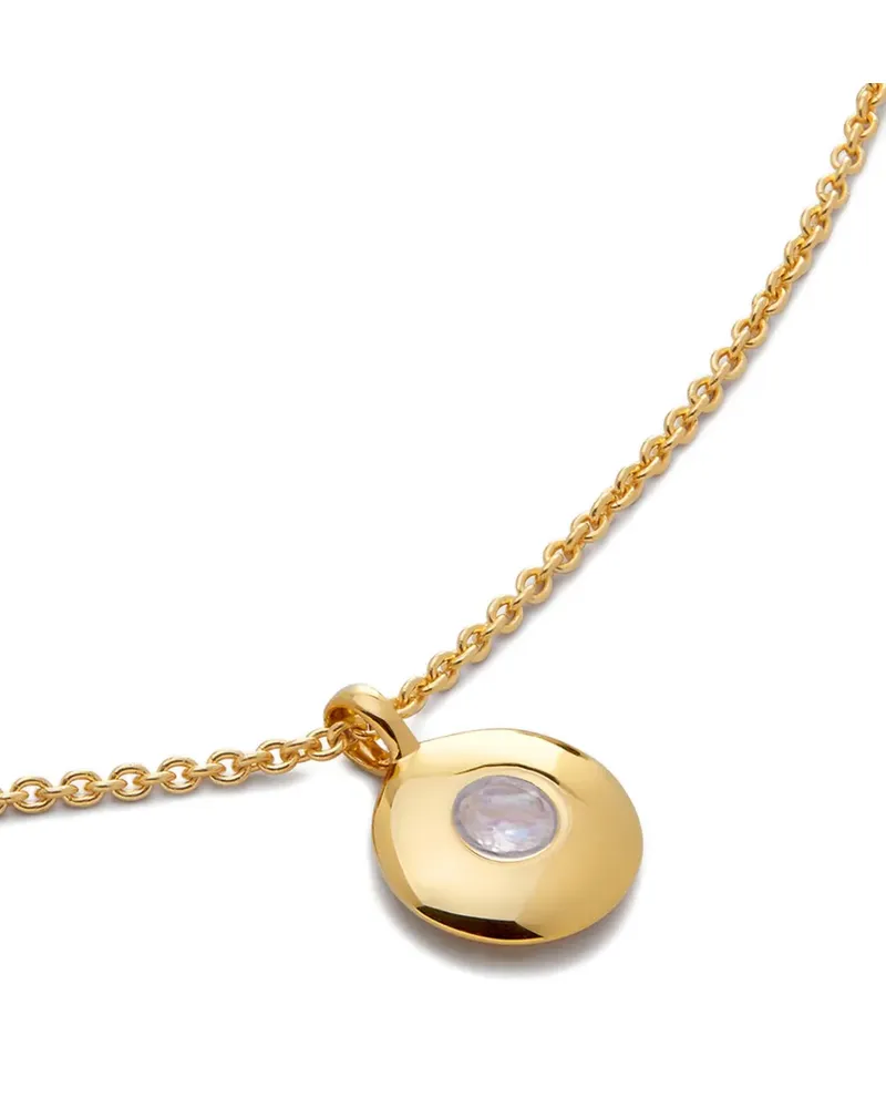 Monica Vinader round-pendant necklaces - Gold Gold