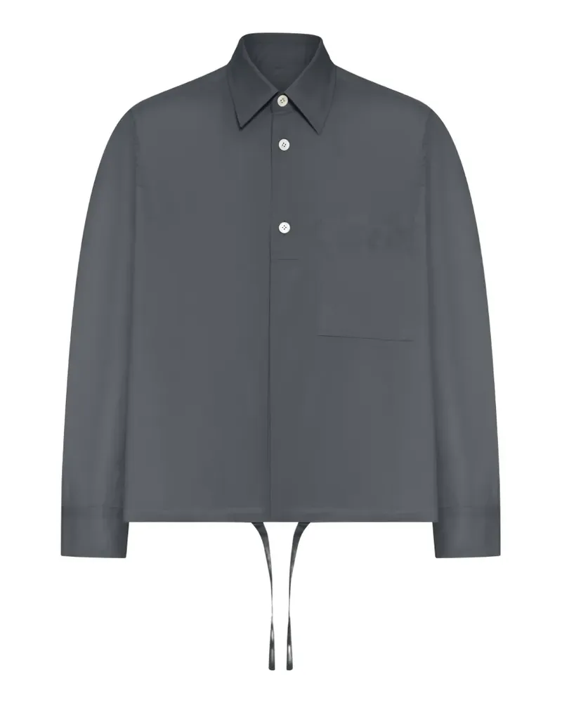 LARDINI Hemd mit Brusttasche - Grau Grau