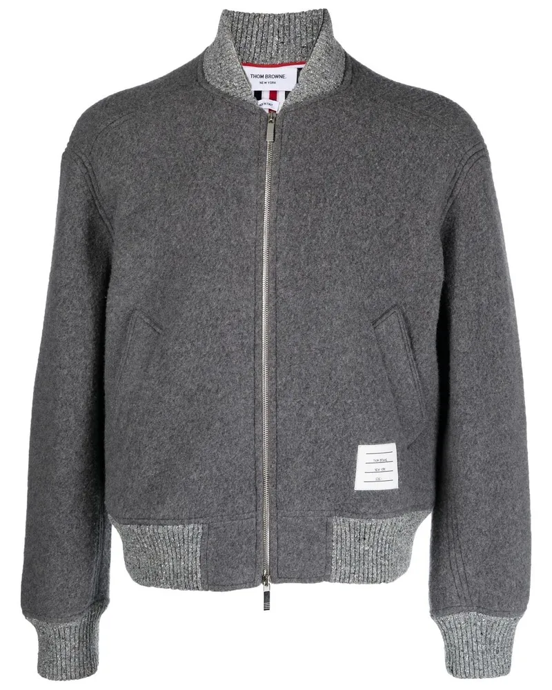 Thom Browne Bomberjacke mit Signature-Streifen Grau