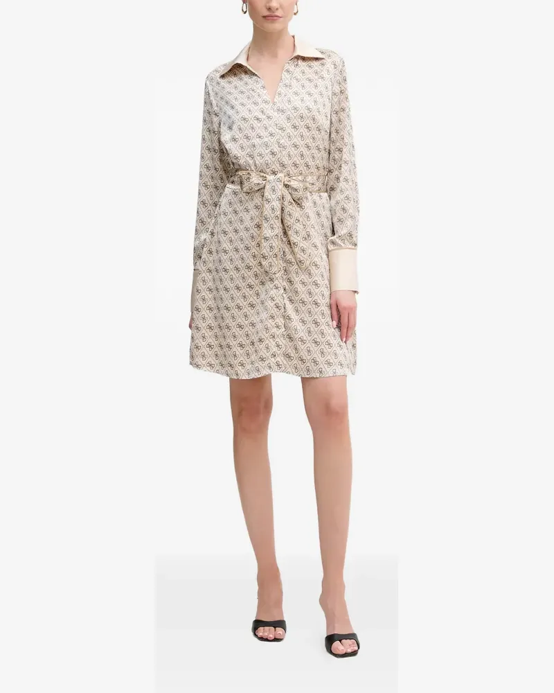 Guess patterned belted mini dress - Nude Nude