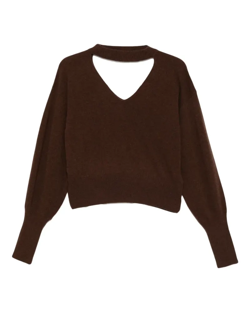 Federica Tosi Pullover mit Schlüssellochausschnitt - Braun Braun