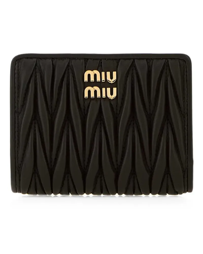 Miu Miu matelassé leather wallet - Schwarz Schwarz