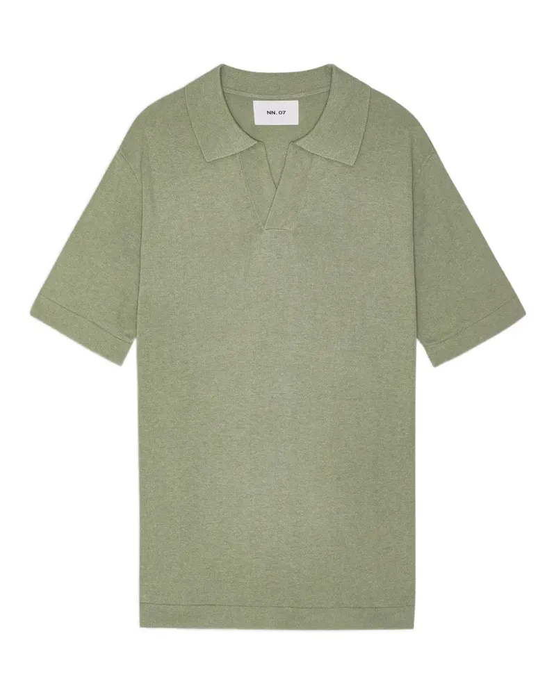 NN 07 Poloshirt mit V-Ausschnitt - Grün Grün