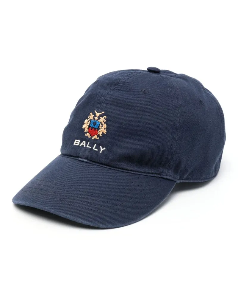 Bally Baseballkappe mit Logo-Stickerei Blau