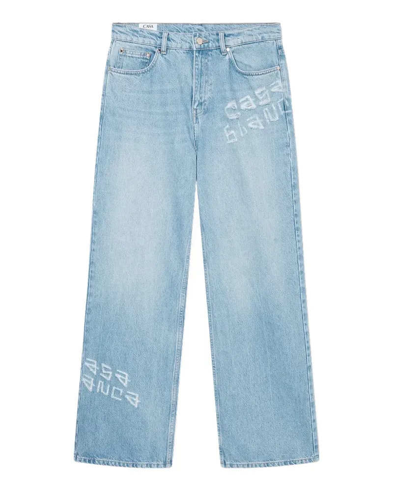 Casablanca Paris Jeans mit Graffiti - Blau Blau