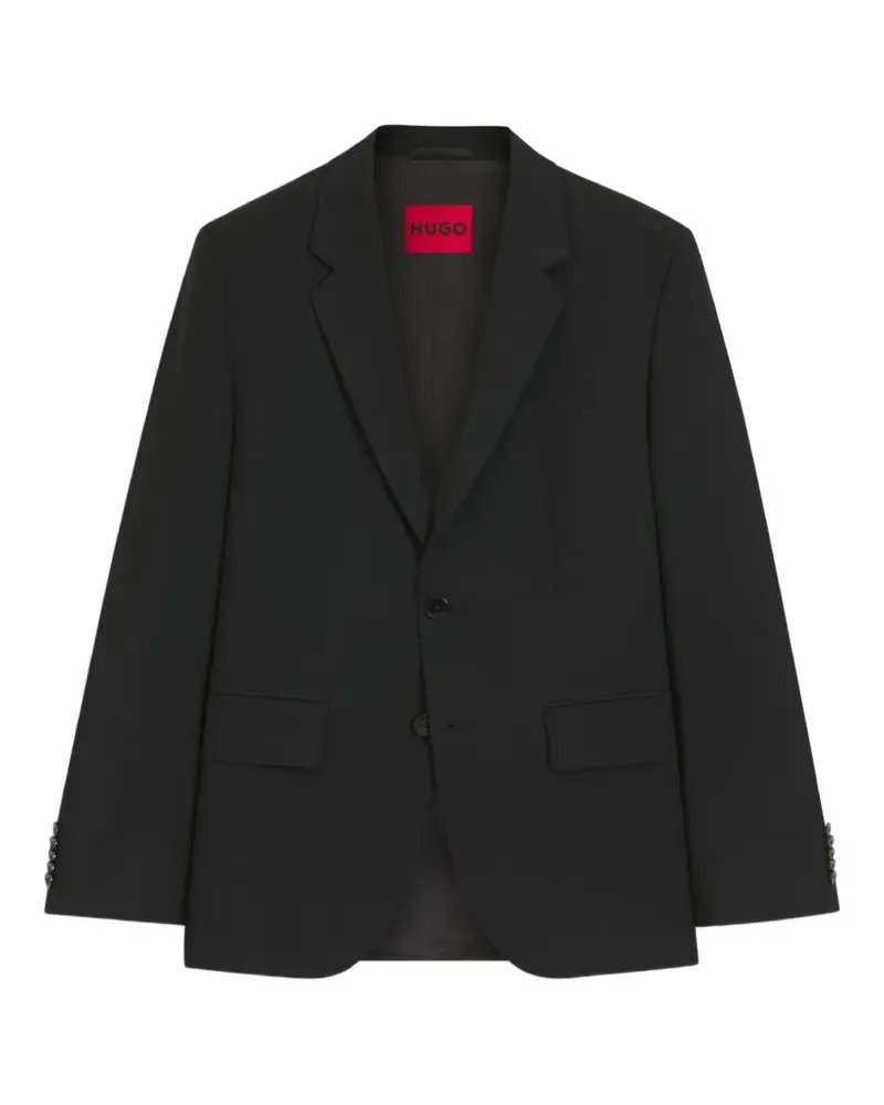 HUGO BOSS notched-lapel single-breasted blazer - Schwarz Schwarz