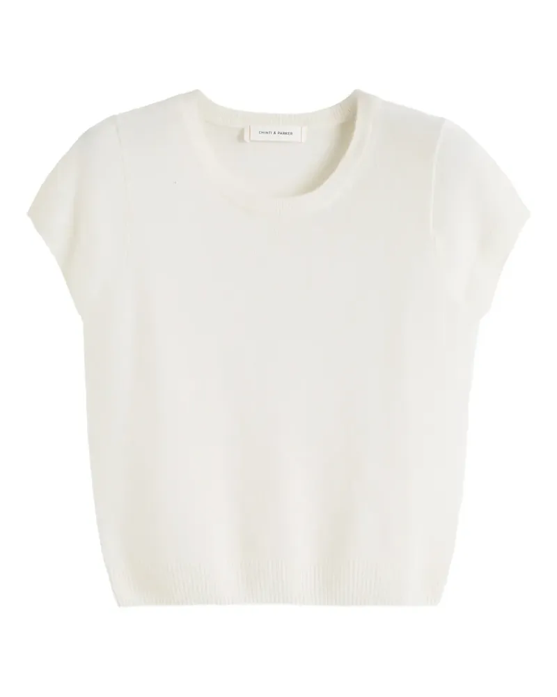 Chinti & Parker T-Shirt aus reinem Kaschmir - Weiß Weiß
