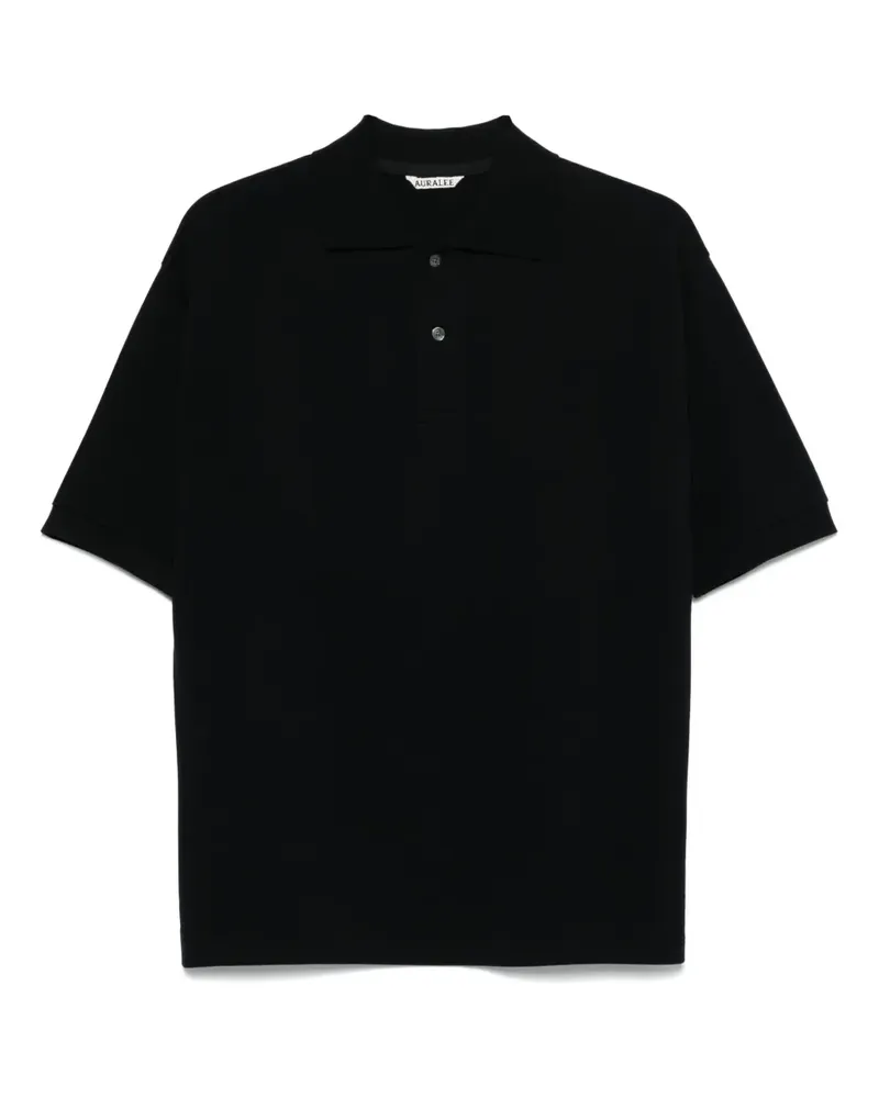 AURALEE Klassisches Poloshirt - Blau Blau