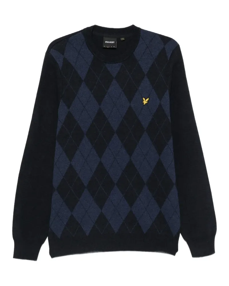 Lyle & Scott Pullover mit Argyle-Muster - Blau Blau