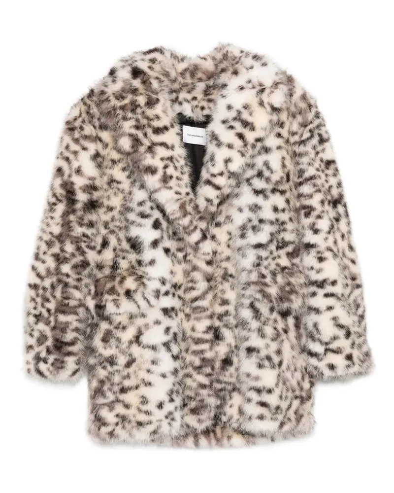 ANDAMANE Mantel mit Animal-Print - Weiß Weiß