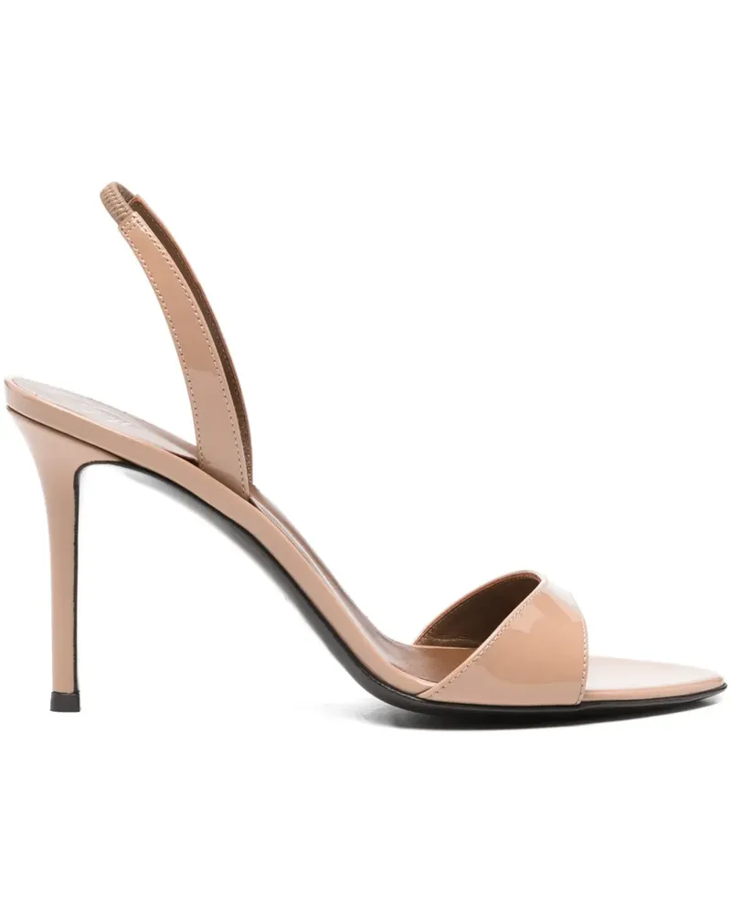 Giuseppe Zanotti Lilibeth Slingback-Sandalen aus Lackleder 90mm - Braun Braun