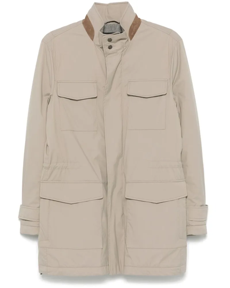 Kiton Gefütterter Mantel - Nude Nude