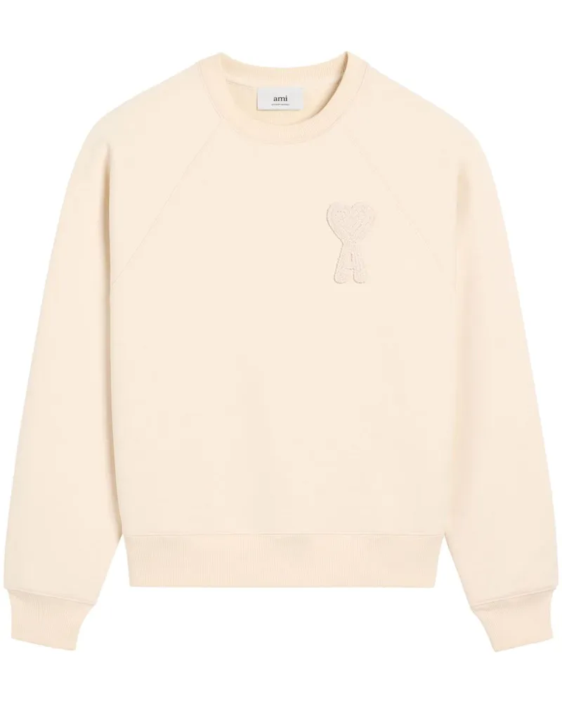 AMI Paris Sweatshirt mit Ami de Coeur-Patch - Nude Nude