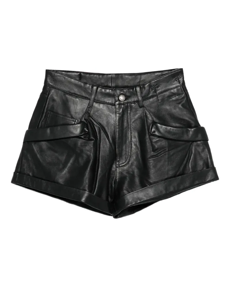 R13 leather shorts - Schwarz Schwarz