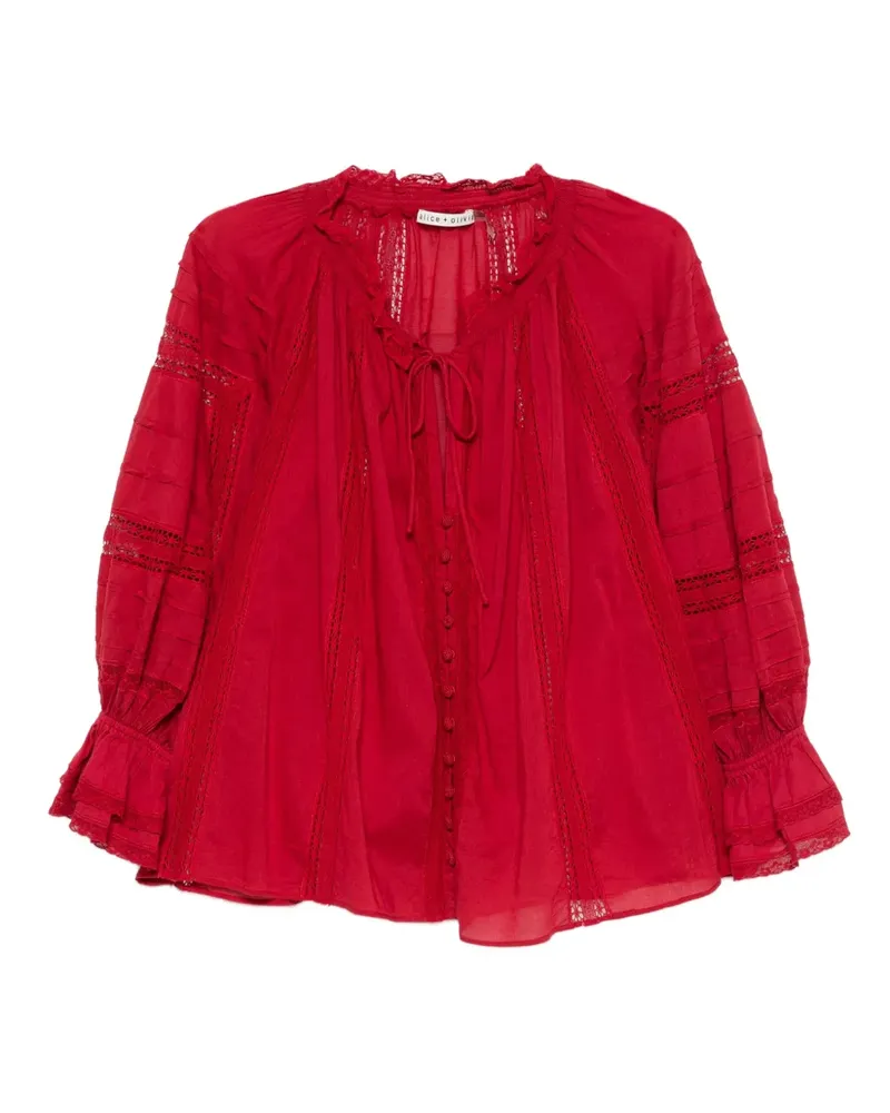 Alice + Olivia Oberteil mit Spitzenbesatz - Rot Rot