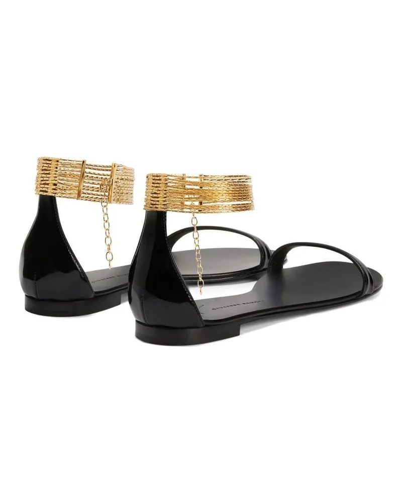 Giuseppe Zanotti Flache Kay Sandalen - Schwarz Schwarz