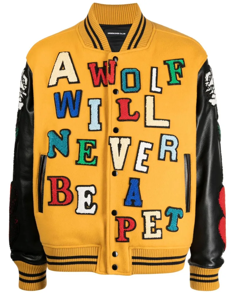 Undercover x K. Tolnoe Bomberjacke im College-Look - Gelb Gelb