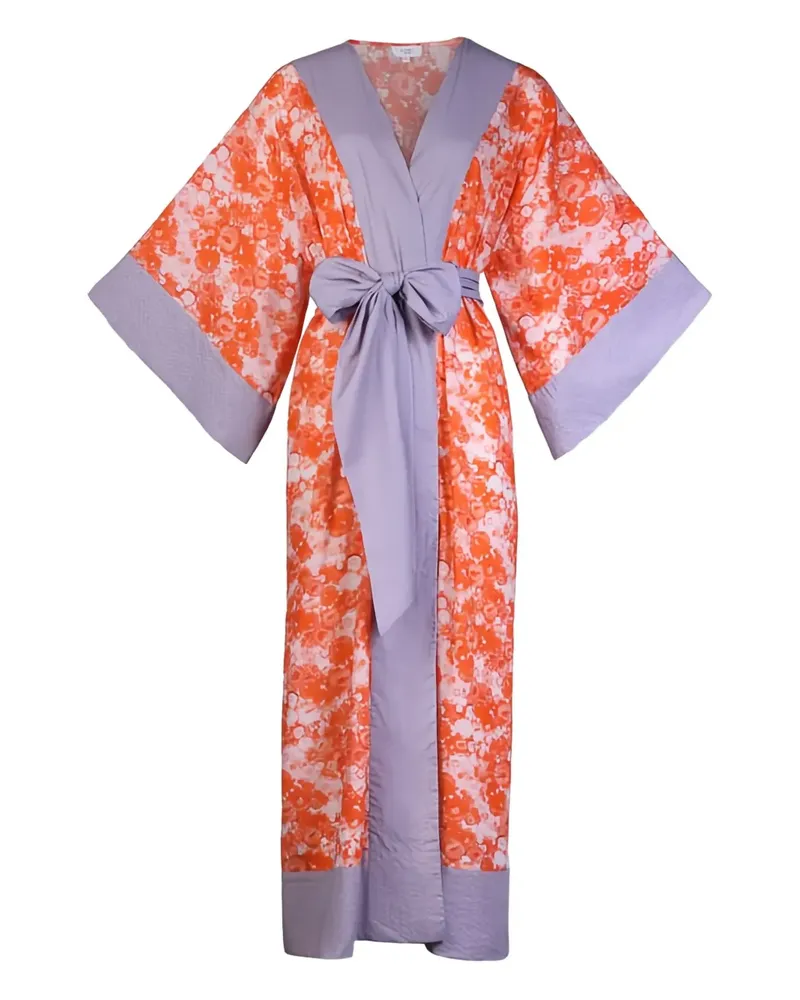 Karma of Charme Maxikleid mit Blumen-Print - Blau Blau