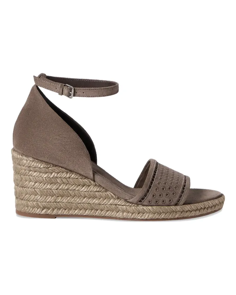 Brunello Cucinelli Espadrille-Kette aus Wildleder mit Broderie anglaise - Braun Braun