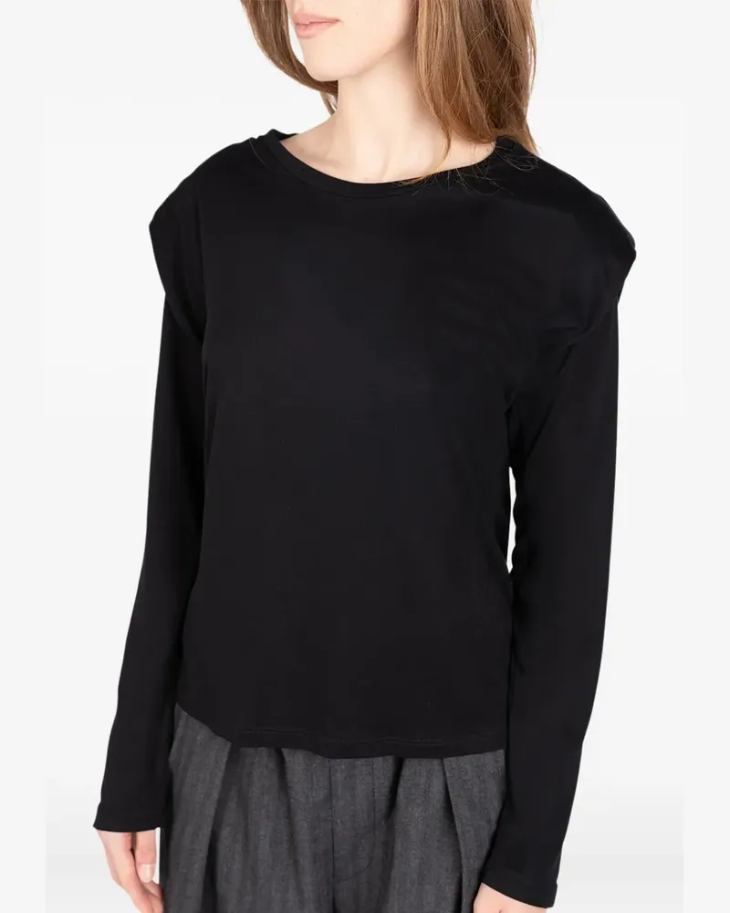 Société Anonyme T-Shirt mit aufgestickten Nummern - Schwarz Schwarz