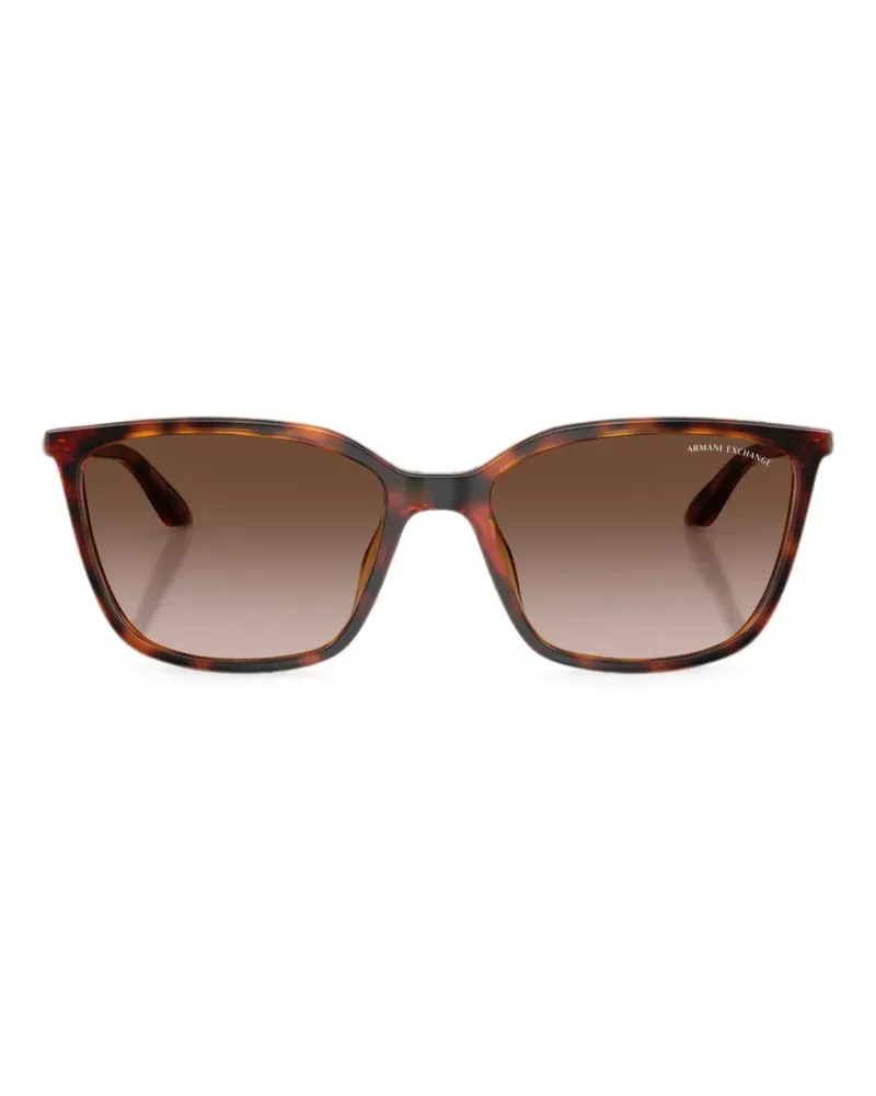 Armani Exchange Eckige Sonnenbrille in Schildpattoptik - Braun Braun
